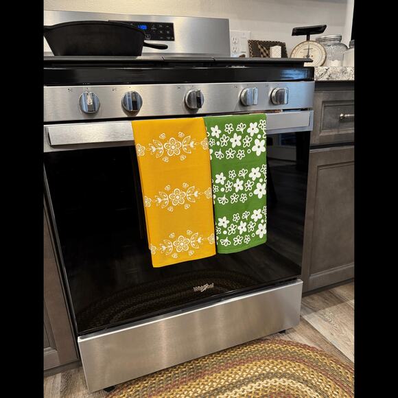 Butterfly Gold Pyrex-inspired Tea Towel - Picture 2 of 6